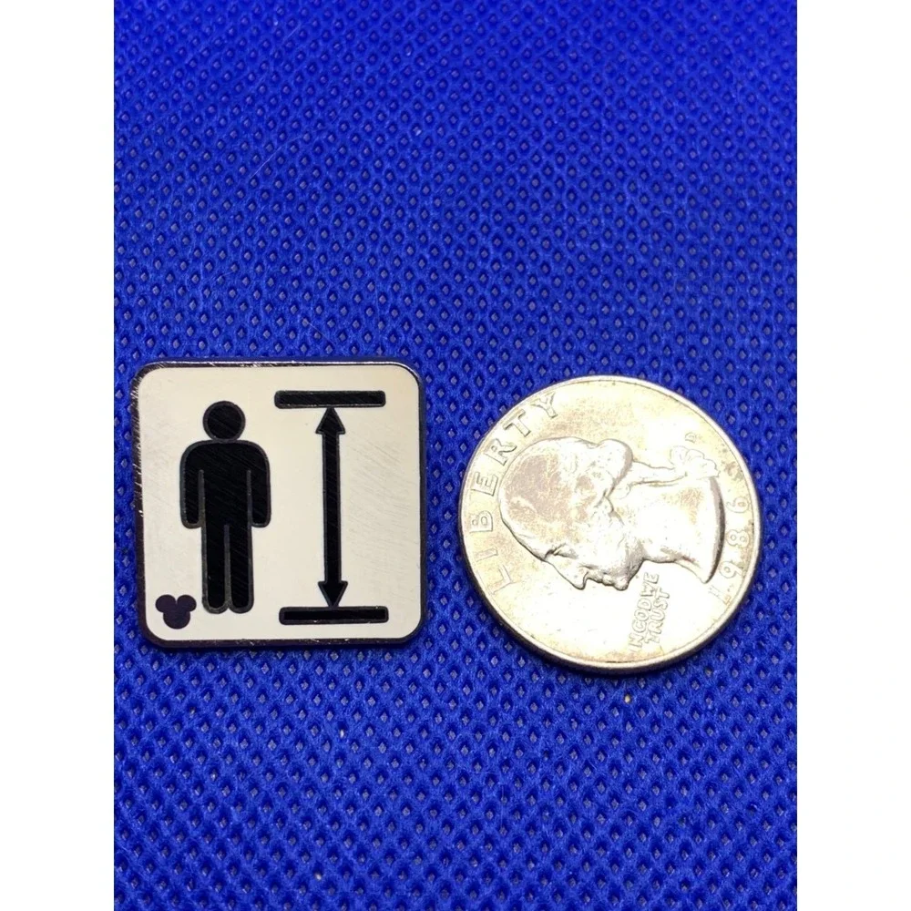 2009 Disney height sign Hidden Mickey map icons pin